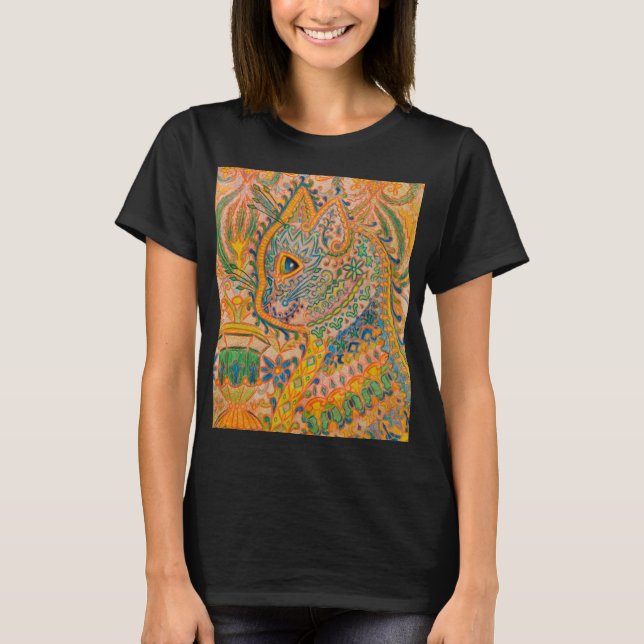 Camiseta Psychedelic Cat by Louis Wain (Anverso)