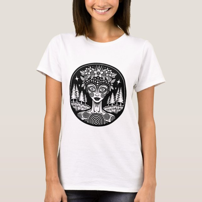 Camiseta Psychedelic Forest Deity (Anverso)