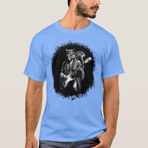 Camiseta Psychedelic Guitar Squirrel - Divertida Roca Vinta