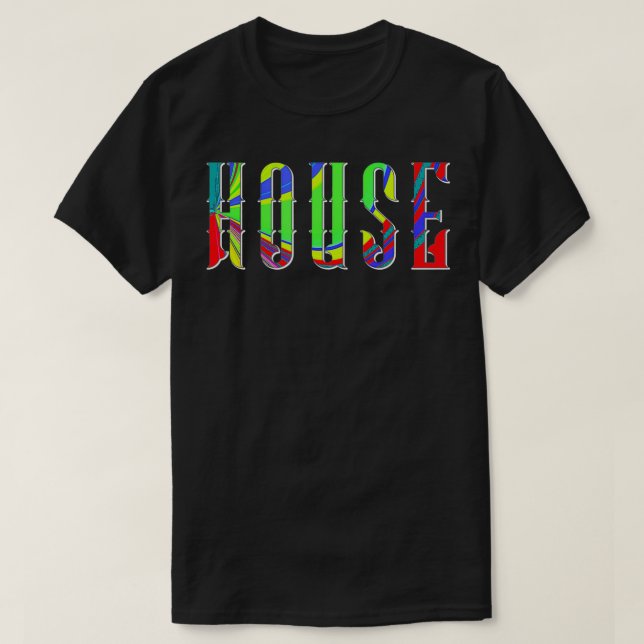 Camiseta Psychedelic Pattern House Music Electronic Techno  (Diseño del anverso)