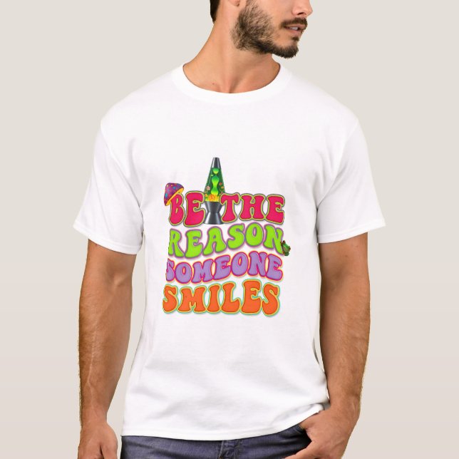 CAMISETA PSYCHEDELIC POSITIVE LAVA LAMP HIPPIE MUSHROOM (Anverso)