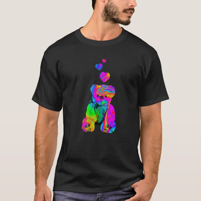 Camiseta Psychedelic Teddy Bear Trippy Colorful Teddy with  (Anverso)