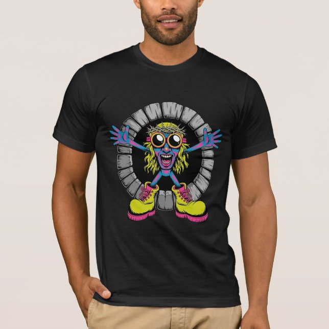 Camiseta Psychedelic Thorn Crown Monster (Anverso)