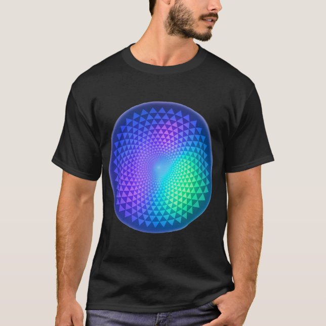 Camiseta Psychedelic Triangle Mandala Scales (Anverso)