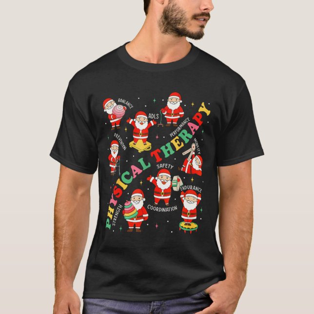 Camiseta Pt Christmas Physical Therapy Santa Therast Xmas P (Anverso)