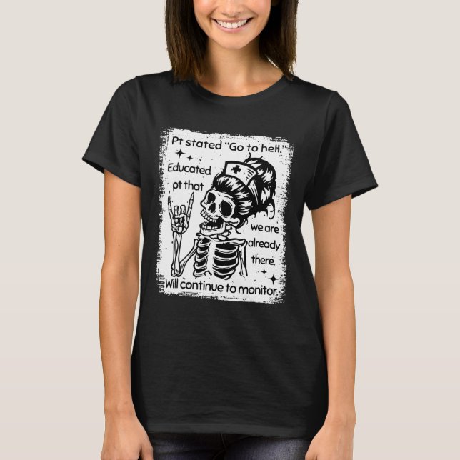 Camiseta Pt Declaró Que Vamos Al Infierno Educado Pt Que So (Anverso)