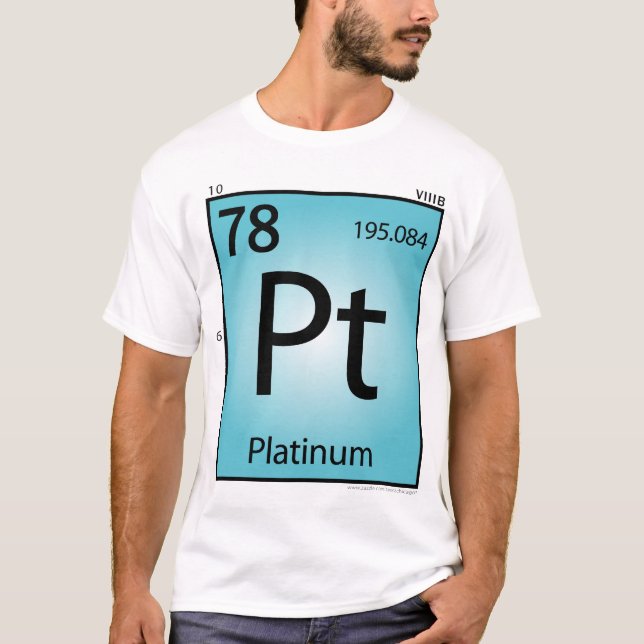 Camiseta (Pt) del elemento del platino - frente (Anverso)
