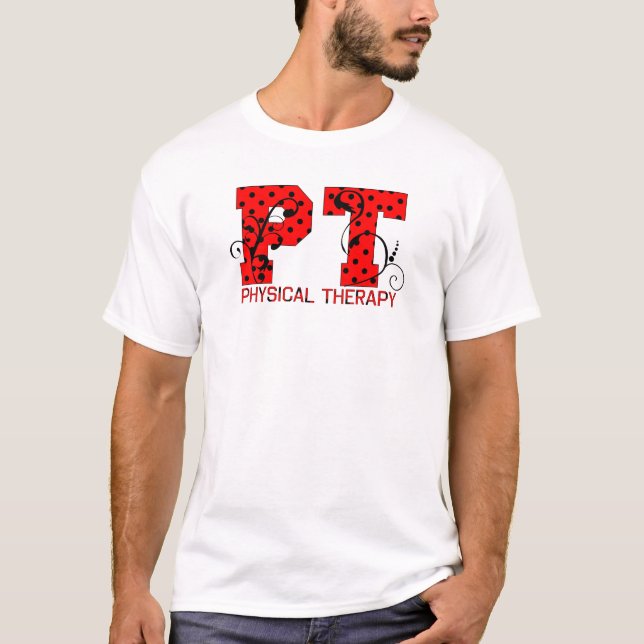 Camiseta PT en puntos de polka rojo y blanco (Anverso)
