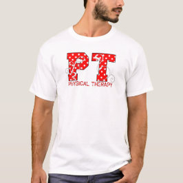 Camiseta PT en puntos de polka rojo y blanco