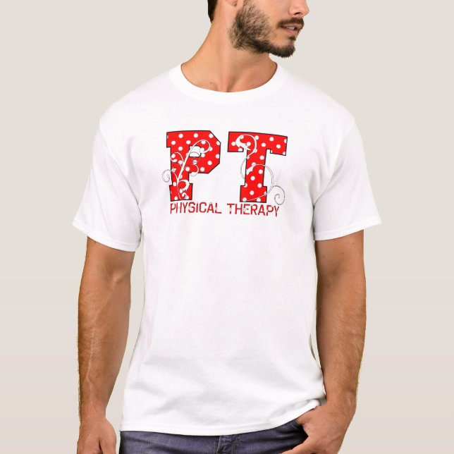 Camiseta PT en puntos de polka rojo y blanco (Anverso)
