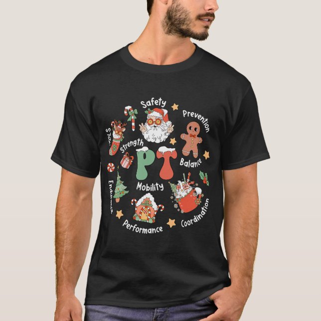 Camiseta PT Physical Therapy Santa Squad Christmas (Anverso)
