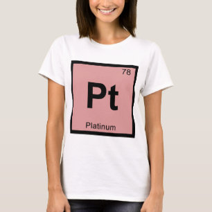 Camiseta Pt - Química del platino Símbolo de la tabla perió