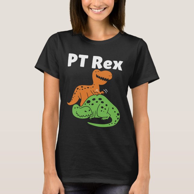 Camiseta PT Rex Cute Terapia Física (Anverso)