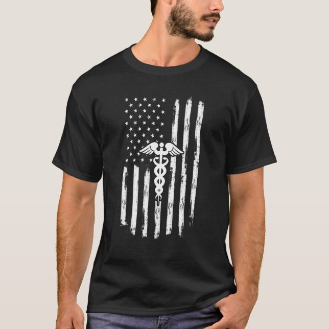 Camiseta PTA US Flag Physical Therapy Assistant US Flag Ret (Anverso)