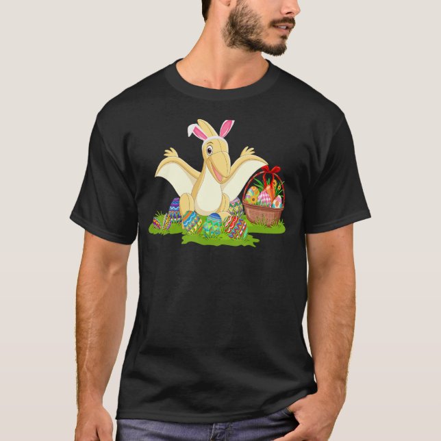 Camiseta Pterodáctilo Semana Santa Caza de Huevo Conejo Pte (Anverso)