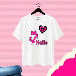 Camiseta Pteroplo rosa con corazón