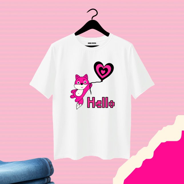 Camiseta Pteroplo rosa con corazón (Subido por el creador)