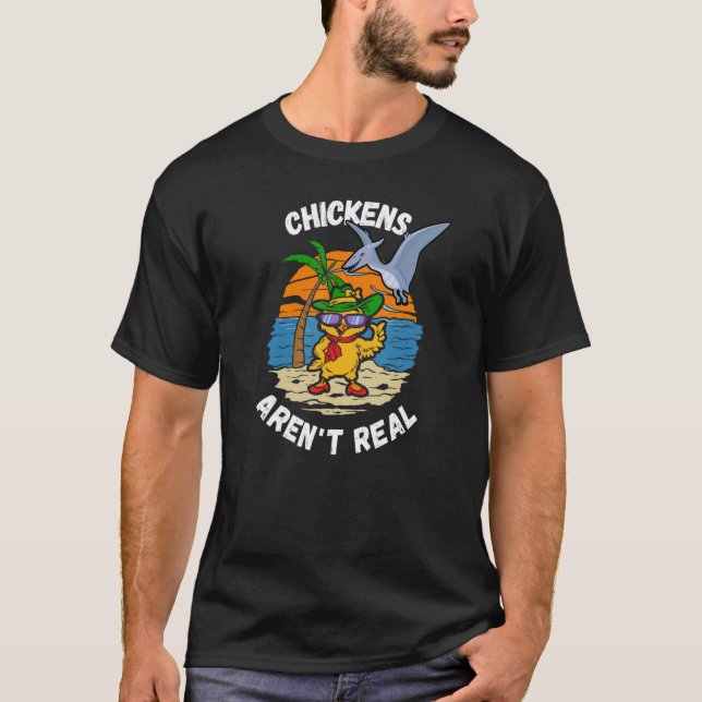 Camiseta Pterosaurios Pollos Voladores No Son Tropicales Re (Anverso)