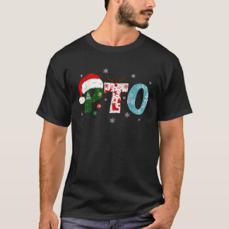 Camiseta PTO Santa Hat Reindeer Parent Teacher Organization