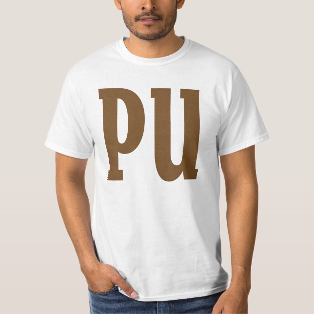 Camiseta PU. Algo huele. (Anverso)
