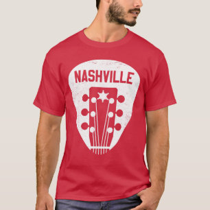 Camiseta Púa de guitarra de Nashville Música country Ciudad
