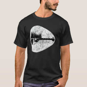Camiseta Púa de guitarra Y Jugador De Guitarra Rock Punk De