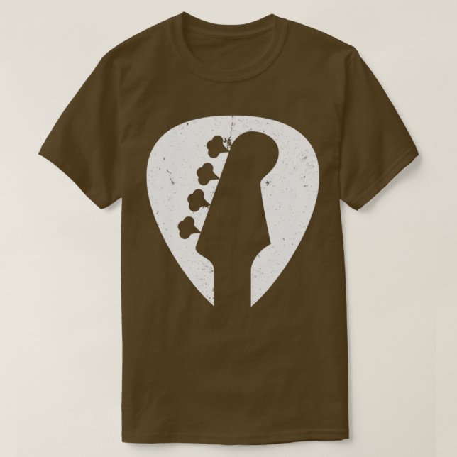 Camiseta Púas de guitarra Bass 4 Cuadros de ayuda de cadena (Diseño del anverso)