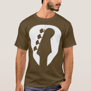 Camiseta Púas de guitarra Bass 4 Cuadros de ayuda de cadena