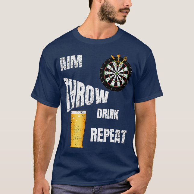 Camiseta Pub Darts Player Beer beer más grande (Anverso)