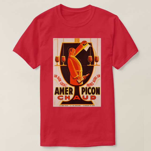 Camiseta Pub de época Amer Picon Chaud (Diseño del anverso)