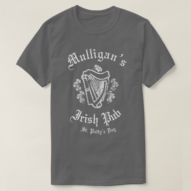 Camiseta Pub Mulligans Irlandés Drinking Bar (Diseño del anverso)