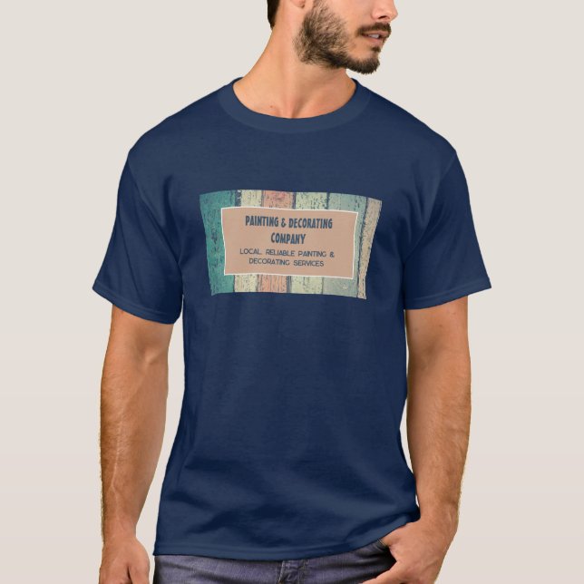 Camiseta Publicidad de diseño, pintador y decorador de made (Anverso)