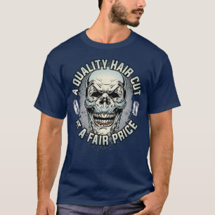 Camiseta Publicidad de Hairstylist de cráneo de Barber Bomb