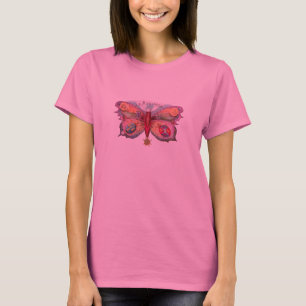 Camiseta Publicidad de pintura de antigüedades de mariposa