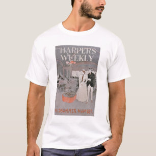 Camiseta Publicidad de poster "Harper semanal", pleno
