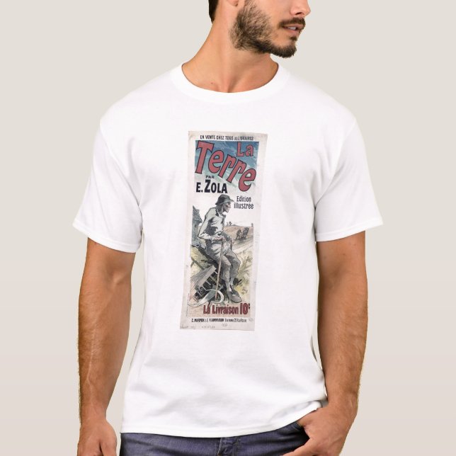 Camiseta Publicidad de poster "La Terre" por Emile Zola, (Anverso)