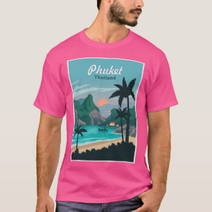 Camiseta Publicidad de viaje de Phuket Thailand Vintage Res