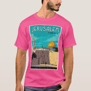 Camiseta Publicidad de viaje de vintage de Jerusalem Israel