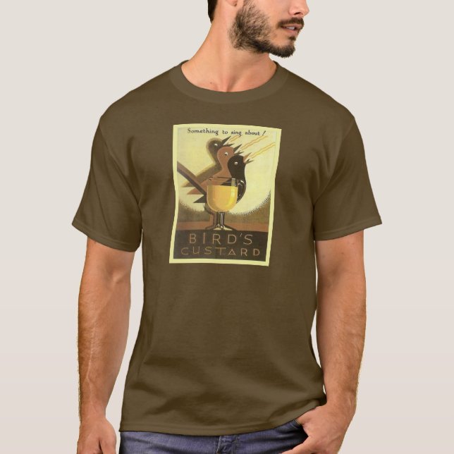 Camiseta Publicidad del vintage, natillas de los pájaros (Anverso)