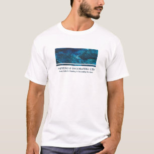 Camiseta Publicidad en tonos azules, pintores y decoradores
