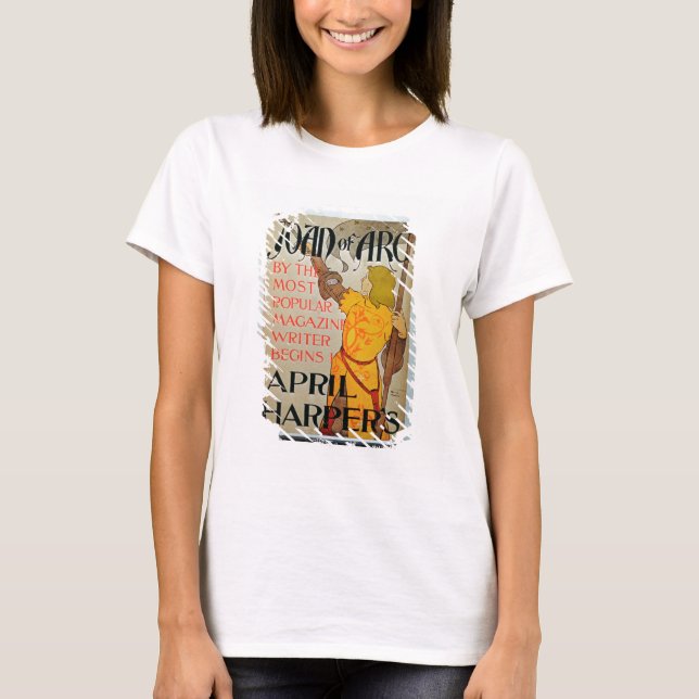 Camiseta Publicidad poster 'Juana de Arco' en April Harper' (Anverso)