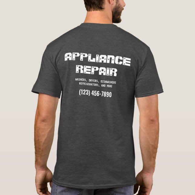 Camiseta Publicidad profesional de reparación de dispositiv (Reverso)