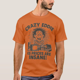 Camiseta Publicidad retro de los años 70 CRAZY EDDIE SUS PR