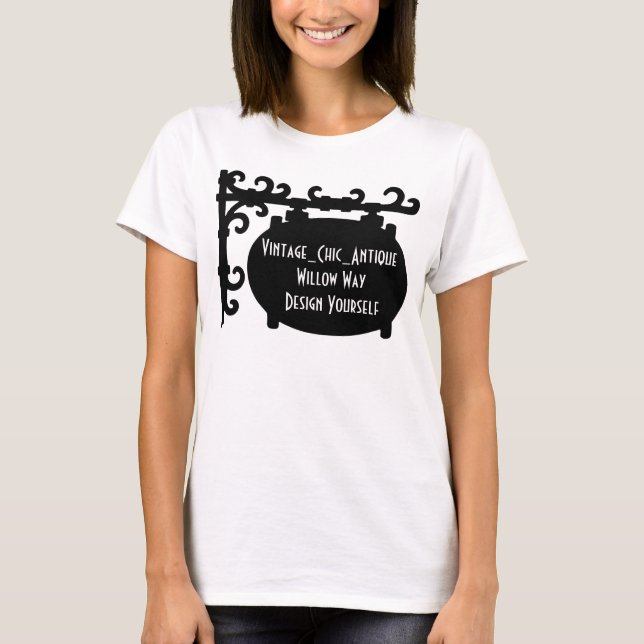 Camiseta publicitaria con silueta de signo de perg (Anverso)