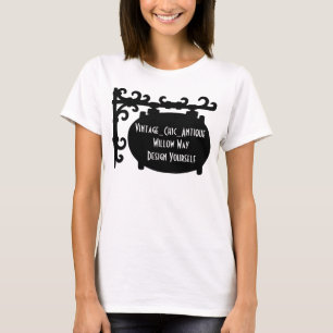 Camiseta publicitaria de silueta de Rótulo de perg