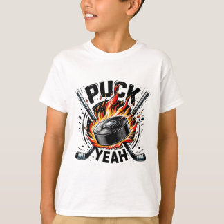 Camiseta Puck Sí Funny Hockey Papá Mamá Jugadores de Hockey