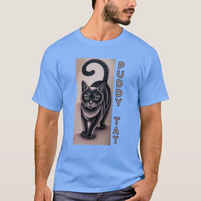 Camiseta Puddy Tat – Tatuaje de Gato (Anverso)