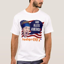 Pudge007 "¡Dios bendiga a Estados Unidos!" Camiset