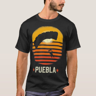 Camiseta Puebla Parapente Retro de Glider de Camisas Colgan