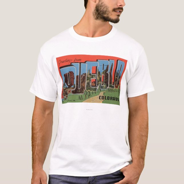 Camiseta Pueblo, Colorado - escenas grandes de la letra (Anverso)